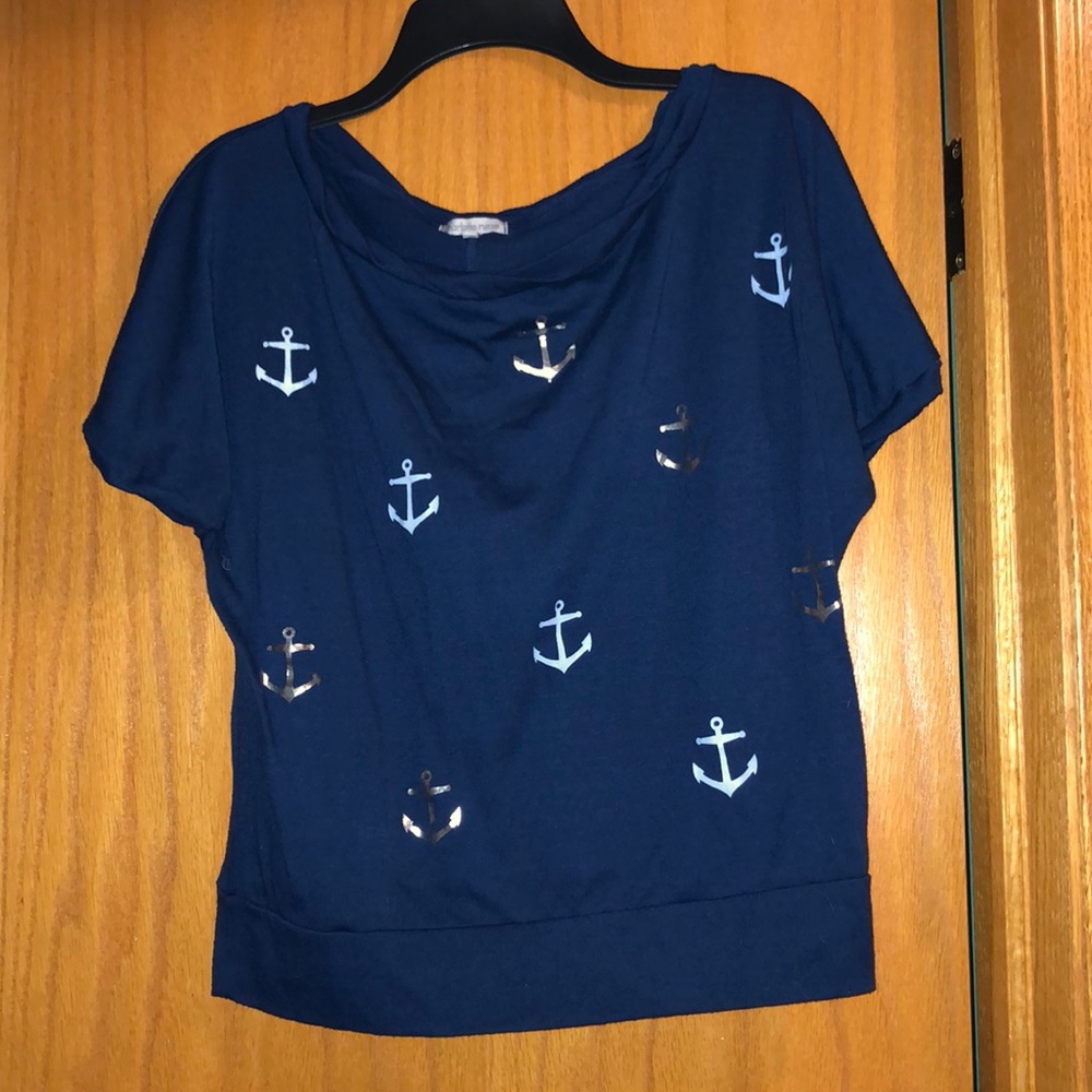 Navy blue anchor shirt